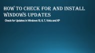 How to Check for and Install Windows Updates