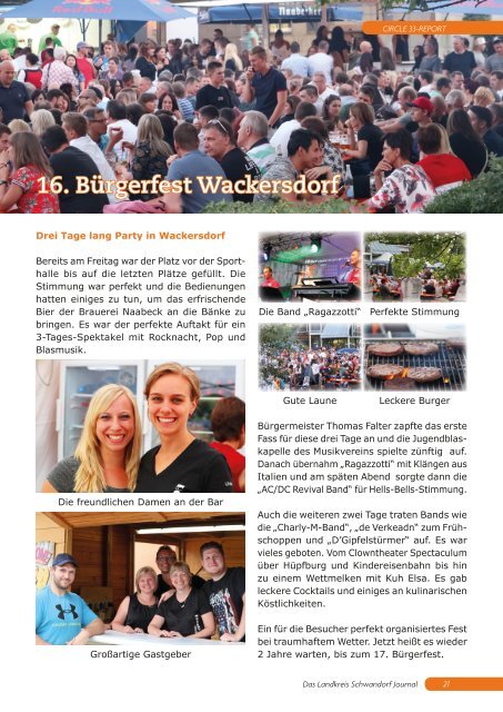 Ausgabe August 2019 Circle 33 Landkreis Schwandorf Journal