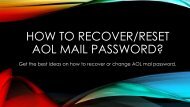 How to Recover or Reset AOL Mail Password?