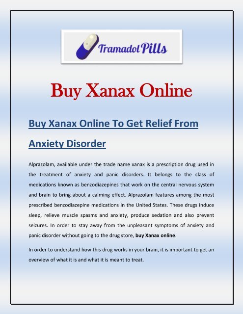 Buy Xanax online