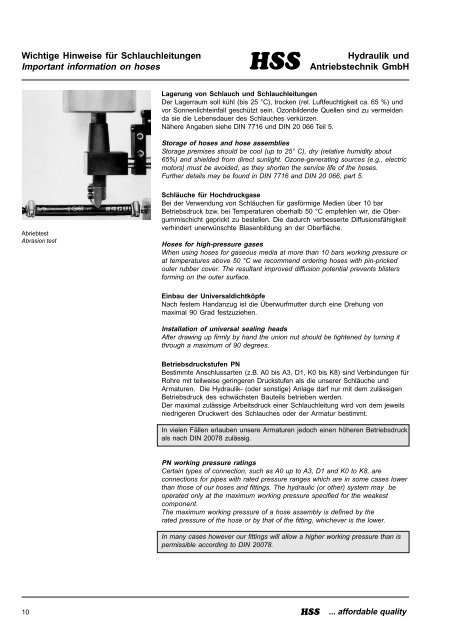HSS-Hydraulik, Katalog 2003 - bei Hss-Hydraulik und ...