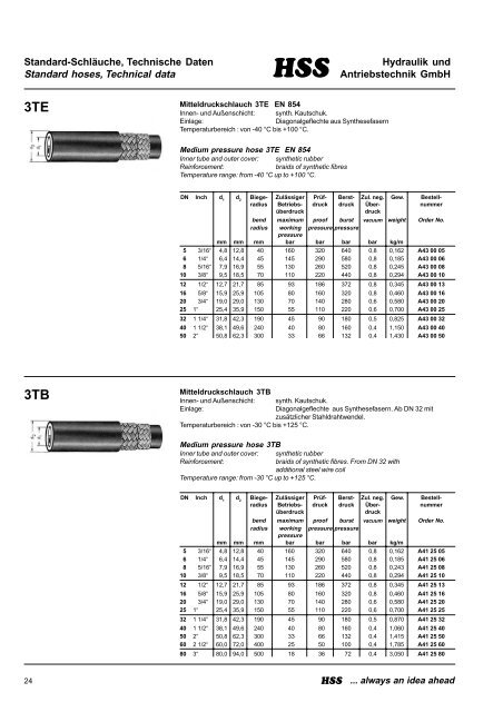 HSS-Hydraulik, Katalog 2003 - bei Hss-Hydraulik und ...