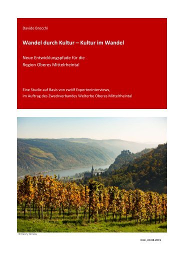 Studie Kultur Region Oberes Mittelrheintal 2019 - Davide Brocchi