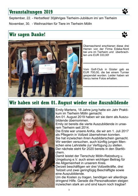 Pfoten-News Ausgabe 20 September 2019