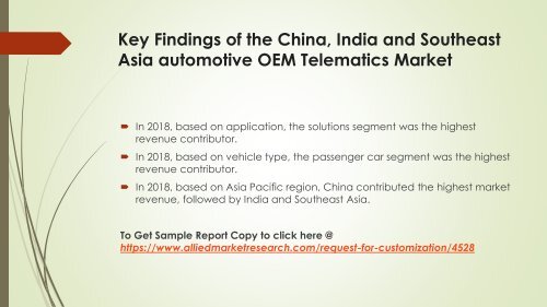 China, India, Southeast Asia Automotive OEM Telematics Marke 1