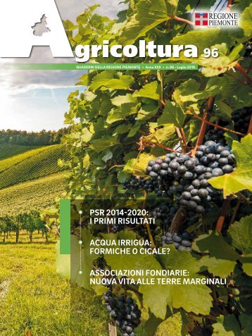 Rivista "Agricoltura" Regione Piemonte - n.96 agosto 2019