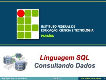 BDTec - Linguagem SQL - Consultando Dados