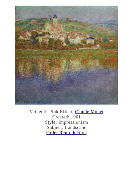 Claude Monet Paintings for Reproduction - www.paintingz.com