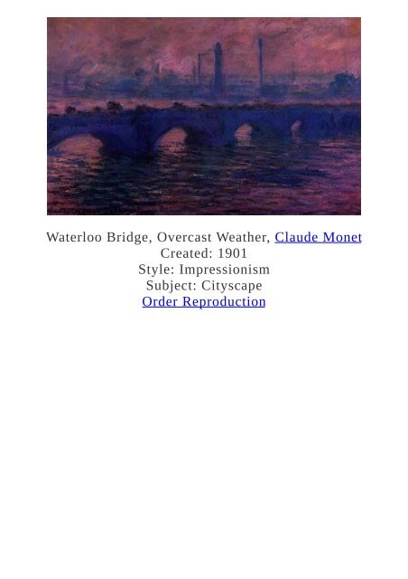 Claude Monet Paintings for Reproduction - www.paintingz.com