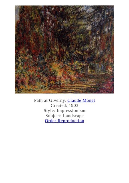 Claude Monet Paintings for Reproduction - www.paintingz.com