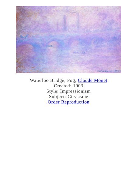 Claude Monet Paintings for Reproduction - www.paintingz.com