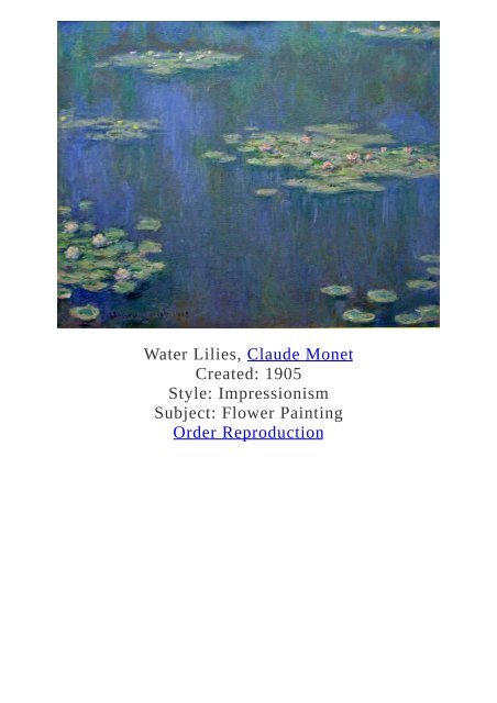 Claude Monet Paintings for Reproduction - www.paintingz.com