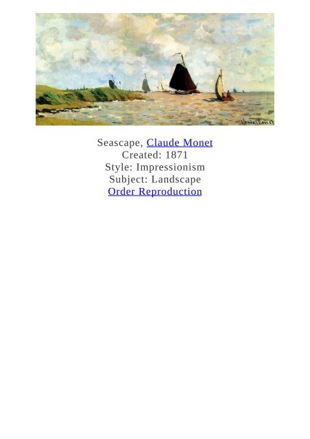 Claude Monet Paintings for Reproduction - www.paintingz.com