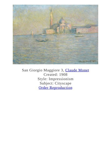 Claude Monet Paintings for Reproduction - www.paintingz.com