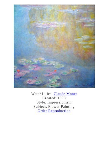 Claude Monet Paintings for Reproduction - www.paintingz.com