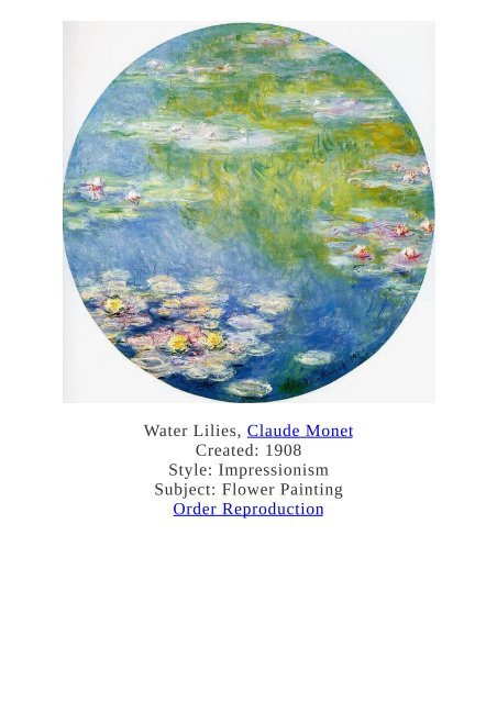 Claude Monet Paintings for Reproduction - www.paintingz.com