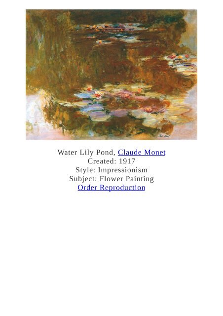 Claude Monet Paintings for Reproduction - www.paintingz.com