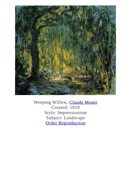 Claude Monet Paintings for Reproduction - www.paintingz.com