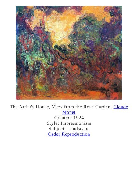 Claude Monet Paintings for Reproduction - www.paintingz.com