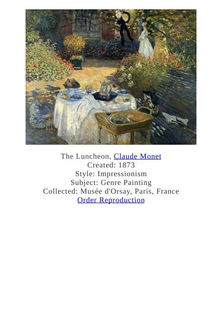 Claude Monet Paintings for Reproduction - www.paintingz.com