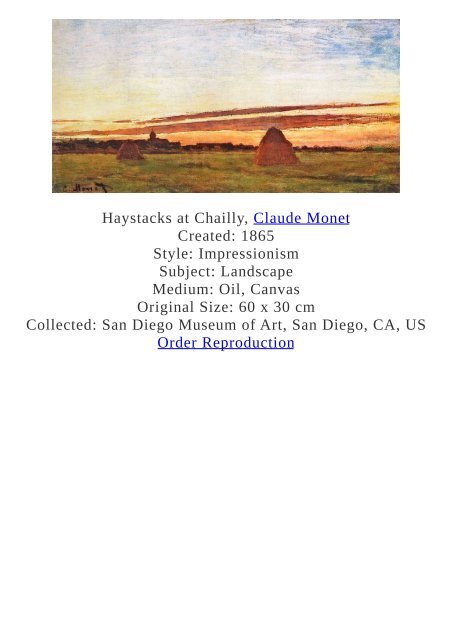 Claude Monet Paintings for Reproduction - www.paintingz.com