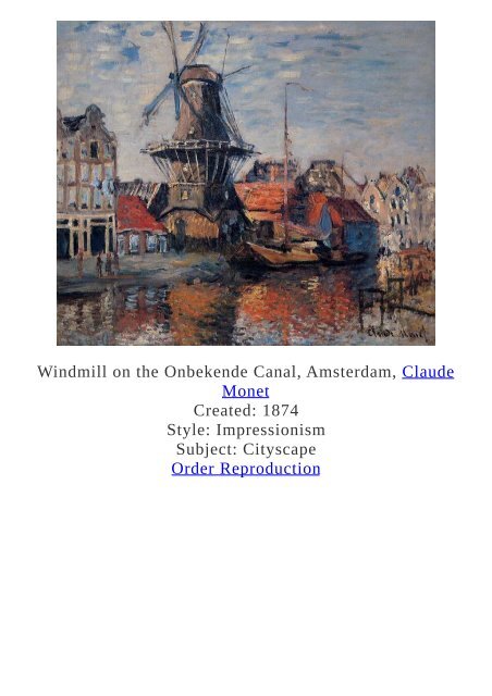 Claude Monet Paintings for Reproduction - www.paintingz.com