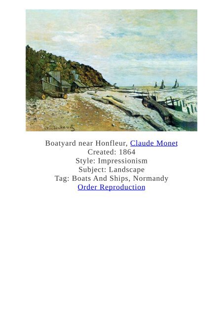 Claude Monet Paintings for Reproduction - www.paintingz.com