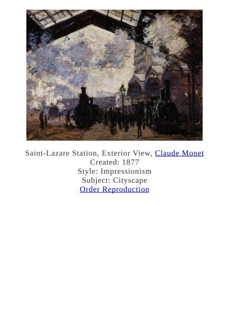 Claude Monet Paintings for Reproduction - www.paintingz.com