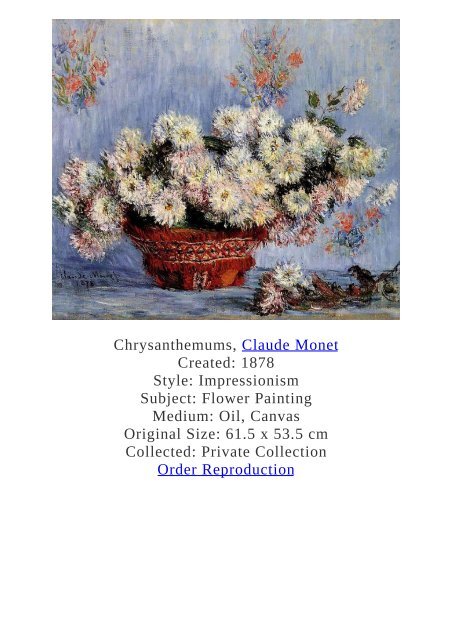 Claude Monet Paintings for Reproduction - www.paintingz.com