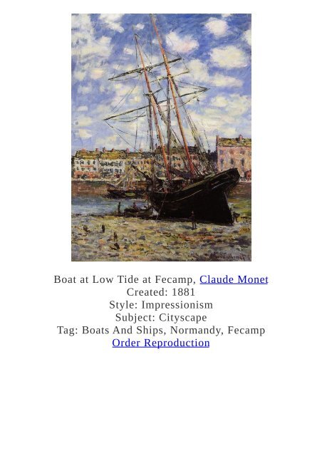 Claude Monet Paintings for Reproduction - www.paintingz.com