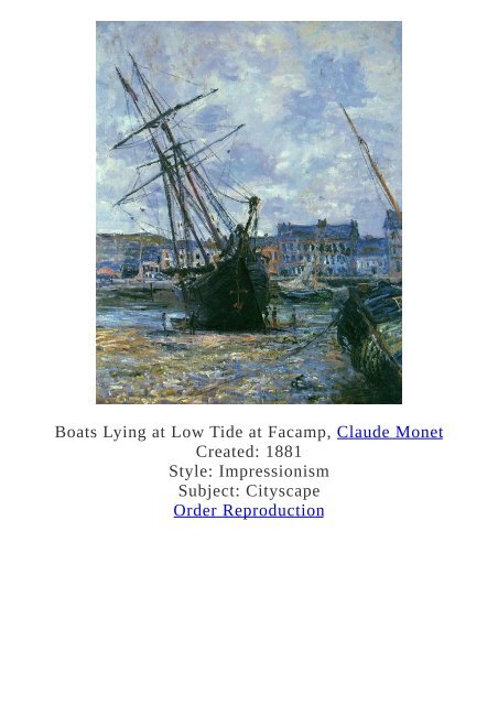 Claude Monet Paintings for Reproduction - www.paintingz.com