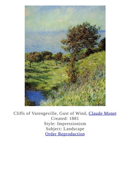 Claude Monet Paintings for Reproduction - www.paintingz.com