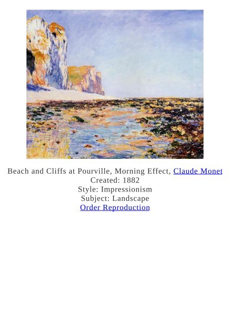 Claude Monet Paintings for Reproduction - www.paintingz.com