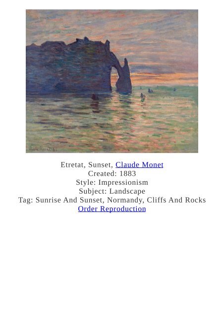 Claude Monet Paintings for Reproduction - www.paintingz.com