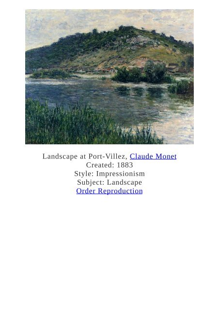 Claude Monet Paintings for Reproduction - www.paintingz.com