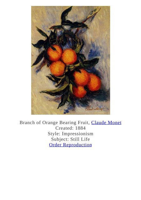 Claude Monet Paintings for Reproduction - www.paintingz.com