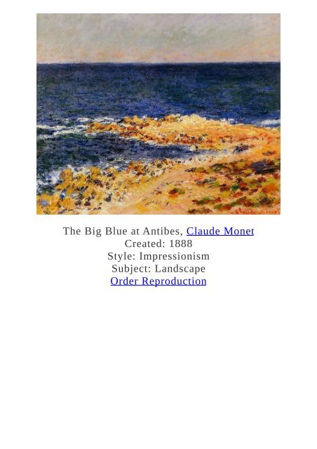 Claude Monet Paintings for Reproduction - www.paintingz.com