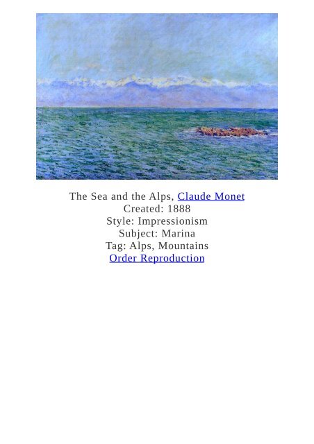 Claude Monet Paintings for Reproduction - www.paintingz.com