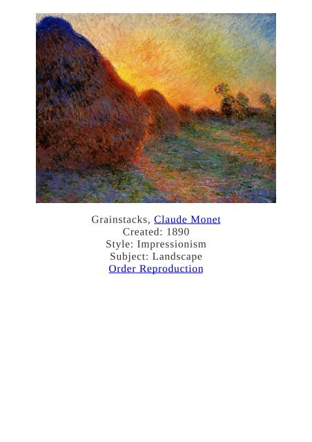 Claude Monet Paintings for Reproduction - www.paintingz.com