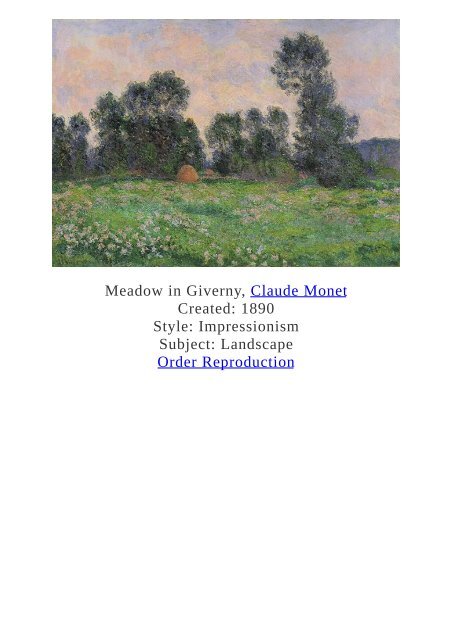 Claude Monet Paintings for Reproduction - www.paintingz.com