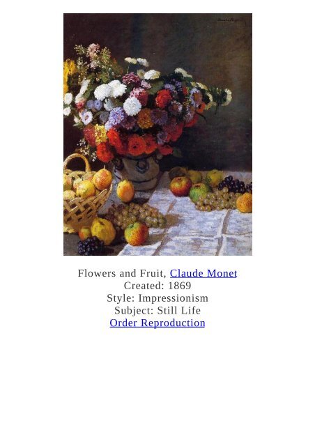 Claude Monet Paintings for Reproduction - www.paintingz.com