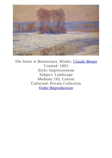 Claude Monet Paintings for Reproduction - www.paintingz.com