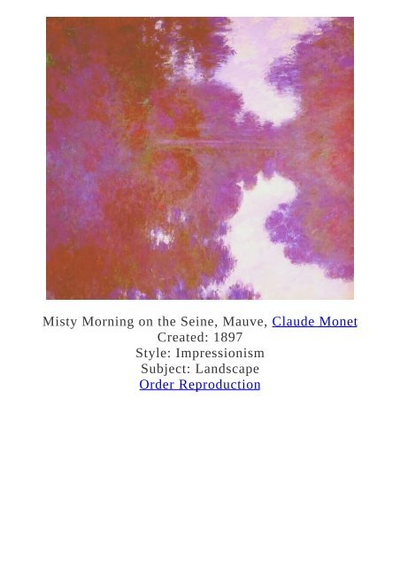 Claude Monet Paintings for Reproduction - www.paintingz.com