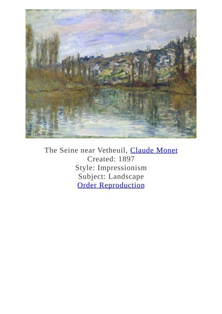 Claude Monet Paintings for Reproduction - www.paintingz.com