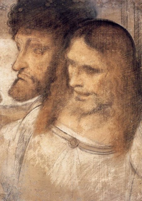 Jesus Christ Art Print/Poster/Leonardo Da Vinci Painting Reproduction 17x22 