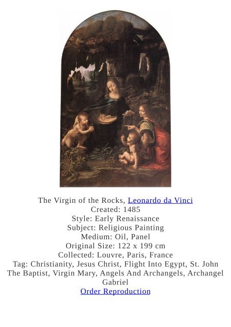 Leonardo da Vinci Paintings for Reproduction - www.paintingz.com