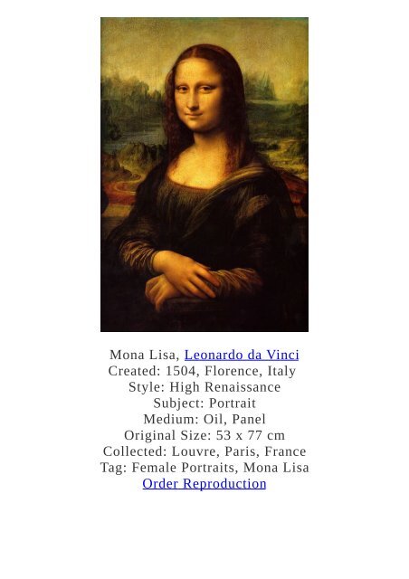 Leonardo da Vinci Paintings for Reproduction - www.paintingz.com