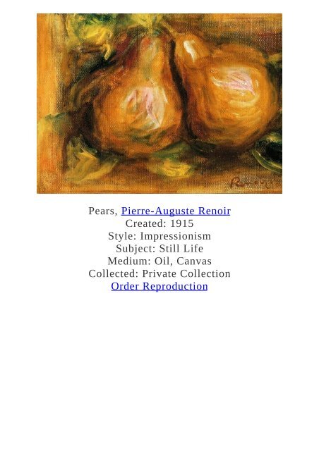 Pierre-Auguste Renoir Paintings for Reproduction - www.paintingz.com