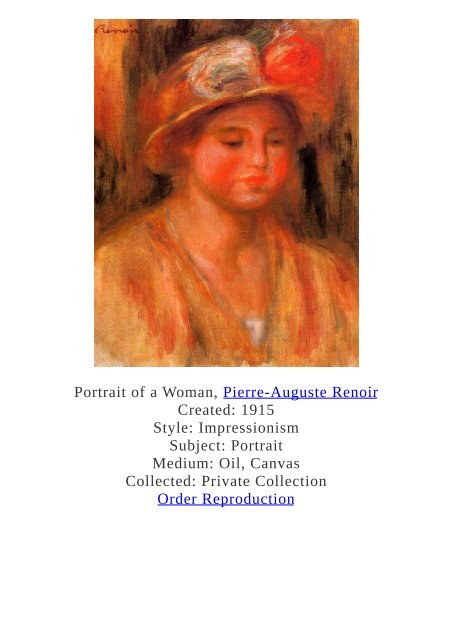 Pierre-Auguste Renoir Paintings for Reproduction - www.paintingz.com