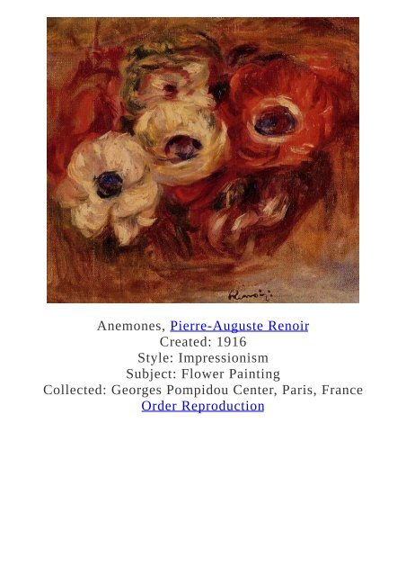 Pierre-Auguste Renoir Paintings for Reproduction - www.paintingz.com